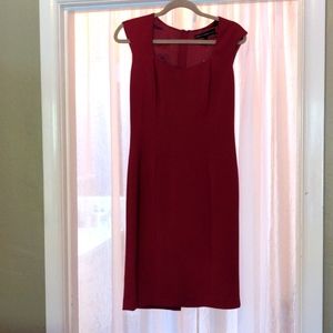 White House Black Market dark red sheath dress size 2 NWT